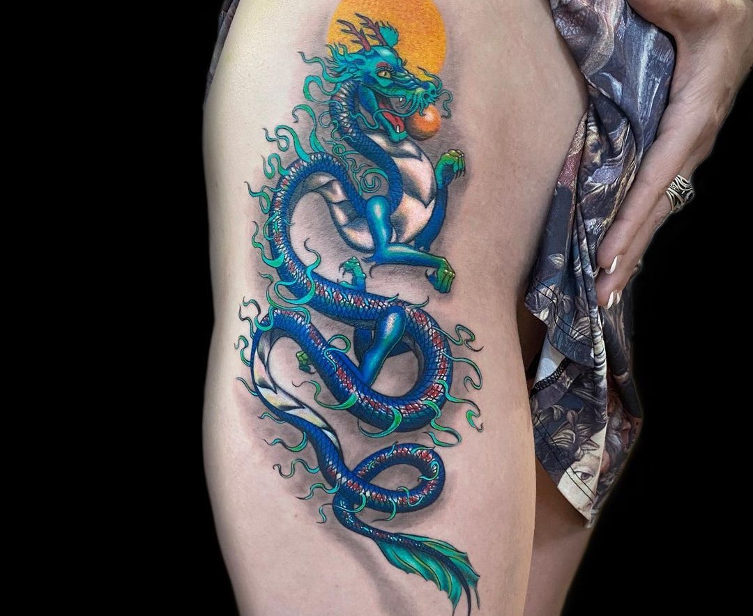 spirit:japanese-style-dragon-tattoo-koi-fish-tattoo-water-tattoo-color