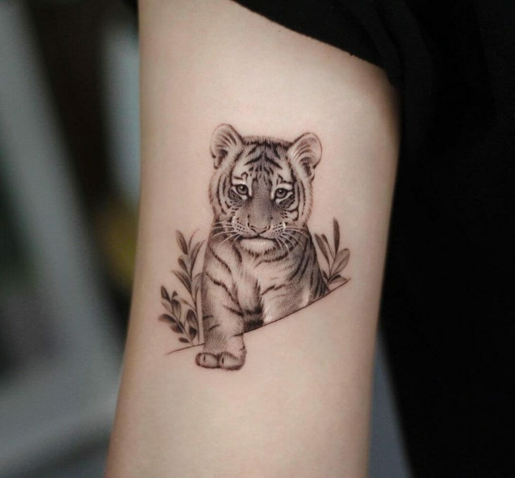 Premium Photo | Watercolor Tiger and Cubs Tattoo Design