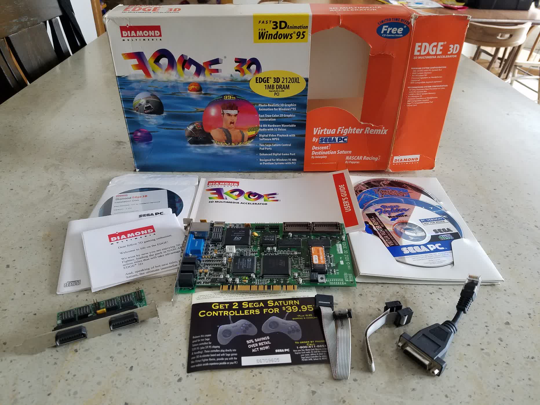 Trong hộp của Diamond Edge 3D - Card đồ họa đầu tiên từ NVIDIA có gì ...