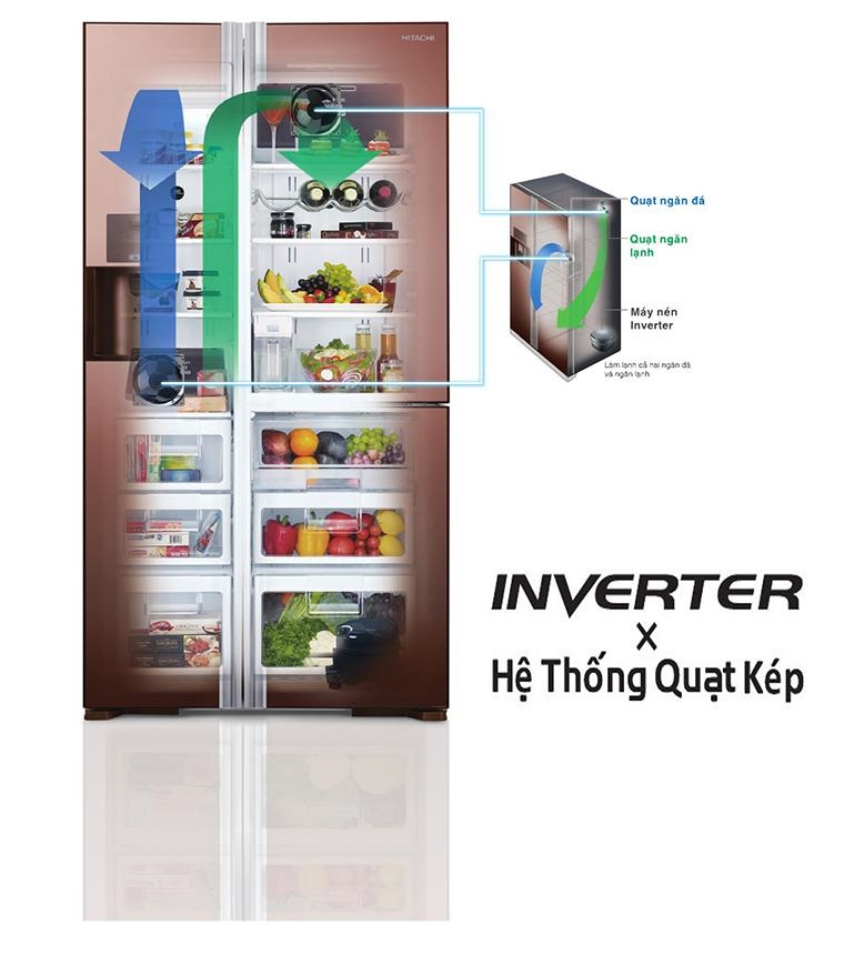 What is the dual cooling system on a refrigerator?