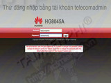 Default Password for Huawei Modem HG8045A VNPT
