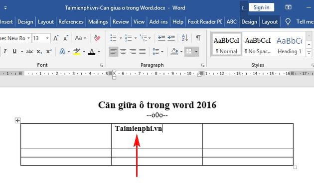 Cách căn lề trong bảng Word 2016 - Hướng dẫn chi tiết từng bước