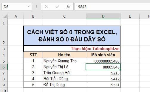 Cách 4: Sử dụng hàm TEXT