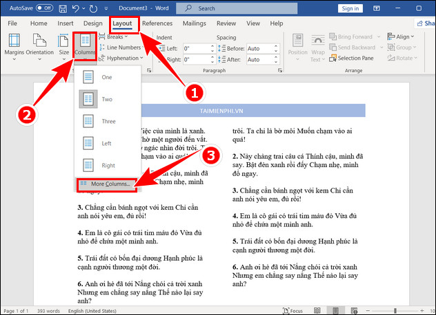 How to Divide Text into Multiple Columns in Word, Splitting Columns ...