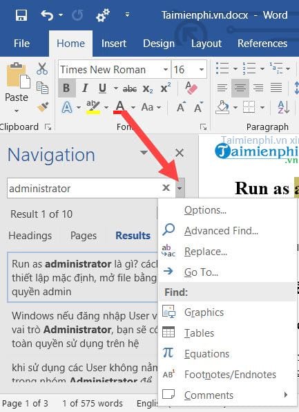 Exploring the Navigation Pane Feature in Word: Data Search Tool