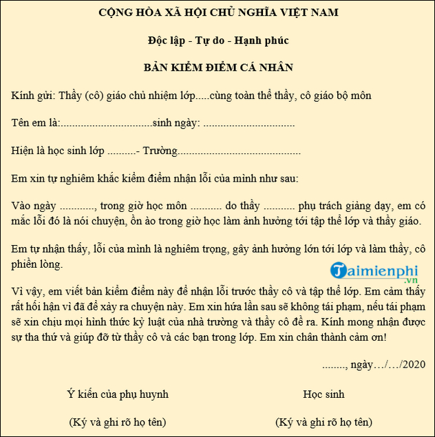 Cách viết bản kiểm điểm mất trật tự: Hướng dẫn chi tiết và dễ hiểu