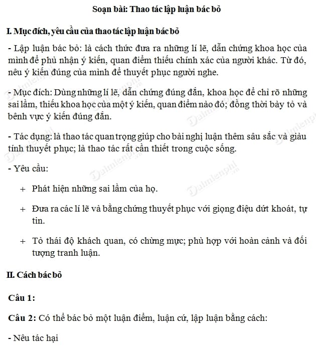 Thao Tác Lập Luận Bác Bỏ Lớp 11: Hướng Dẫn Chi Tiết và Bí Quyết Thành Công