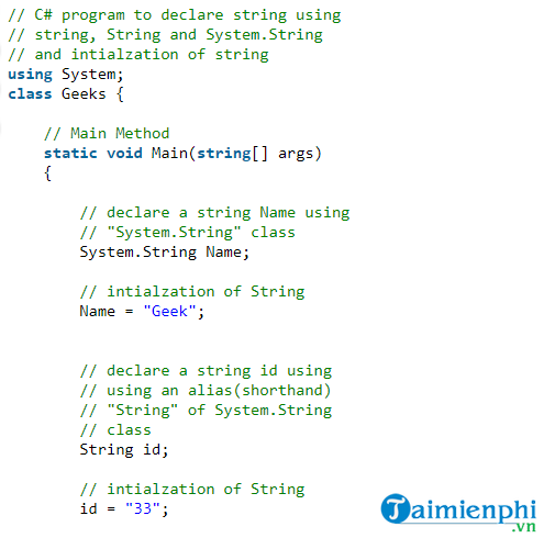 What is a string in C# and how to create one?