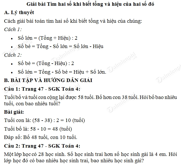 Giải Toán Trang 47: Hướng Dẫn Chi Tiết và Phân Tích Các Bài Tập Toán Học