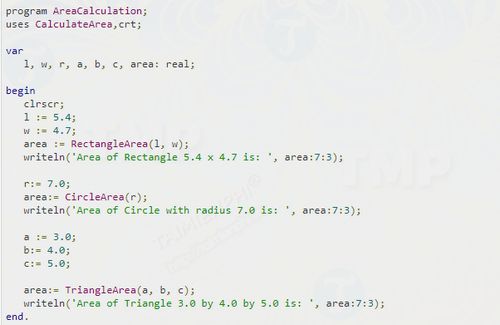 Understanding Units in Pascal: Syntax and Illustrative Examples