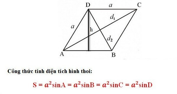 Diện tích hình thoi có góc: Khám phá bí mật từ những góc cạnh