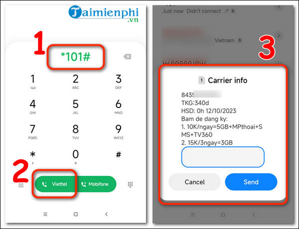how to check data balance in viettel