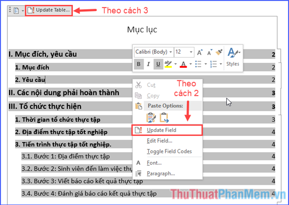 4. Quản lý mục lục