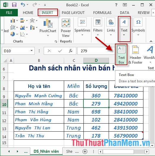 Creating and Editing Textboxes in Excel
