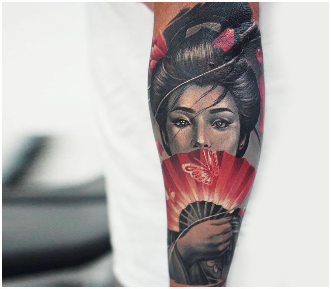 Top 100+ Best Cherry Blossom Geisha Tattoos