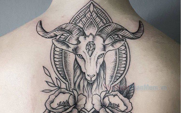 Buy Wooden Hand With a Goat and Eye Tattoo Design Online in India - Etsy