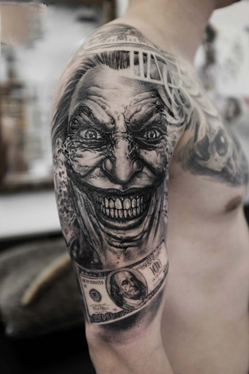 Joker Clown for waterproof Men and Women Temporary Body Tattoo –  Temporarytattoowala