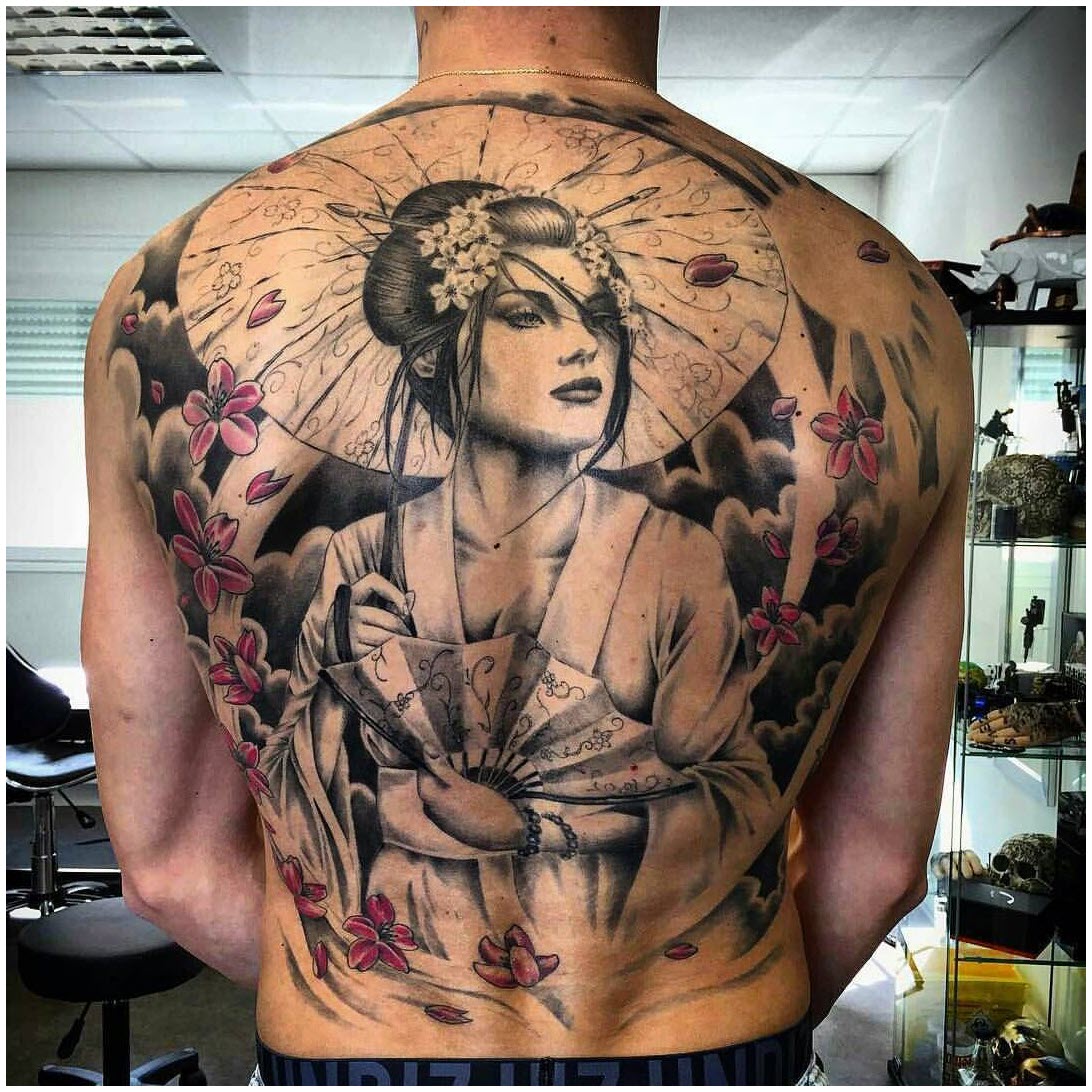 Top 100+ Best Cherry Blossom Geisha Tattoos