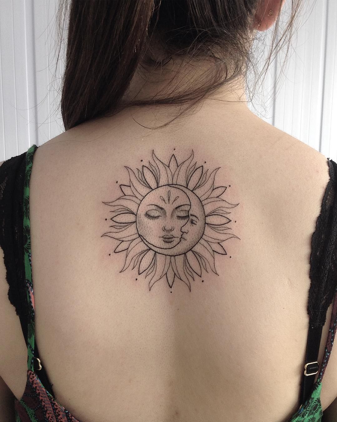 Custom sun and clouds for Letti, who was very down to be a test subject for  my first shoulder placement! Might be my new favorite tattoo 🌞 … |  Instagram