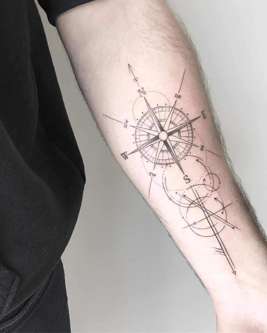 Jinxtude - Unique Back Arm Tattoo...!! Geometric compass... | Facebook