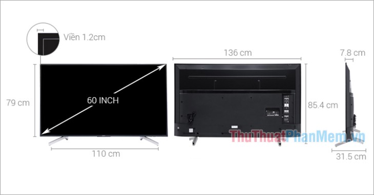 Standard TV Sizes: 40-inch, 50-inch, 55-inch, 60-inch, 65-inch