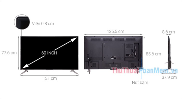 Standard TV Sizes: 40-inch, 50-inch, 55-inch, 60-inch, 65-inch