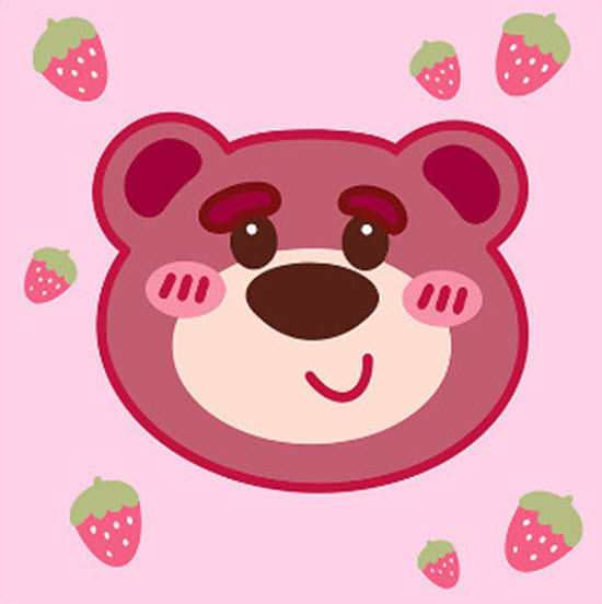 Cute and Lovely Strawberry Bear Avatar