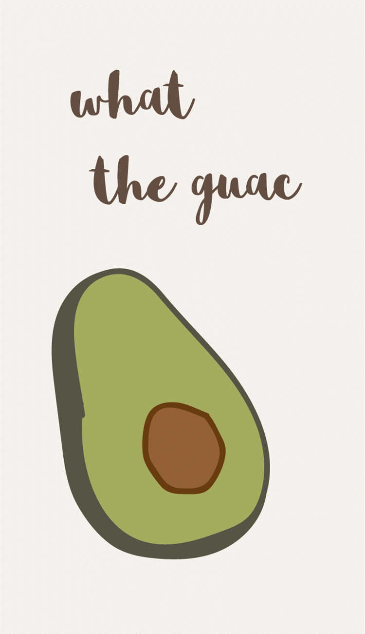 Adorable avocado illustration, cute avocado wallpaper for your phone