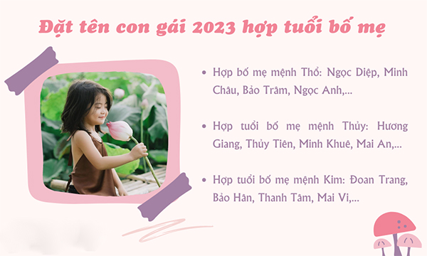 Con gái 2023 mệnh gì? Tìm hiểu mệnh và phong thủy cho bé gái sinh năm 2023