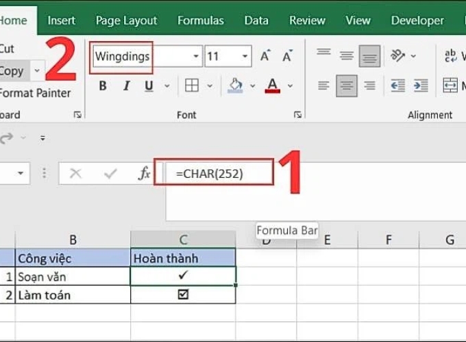 Khám phá bí quyết đánh dấu tích nhanh trong Excel