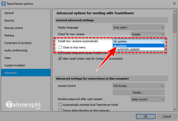 Hướng dẫn cập nhật TeamViewer, Update TeamViewer lên phiên bản mới nhất