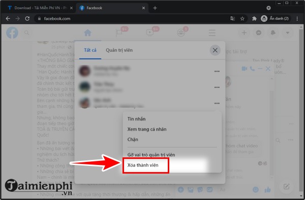 Cách xoá thành viên khỏi nhóm trên Messenger của Facebook