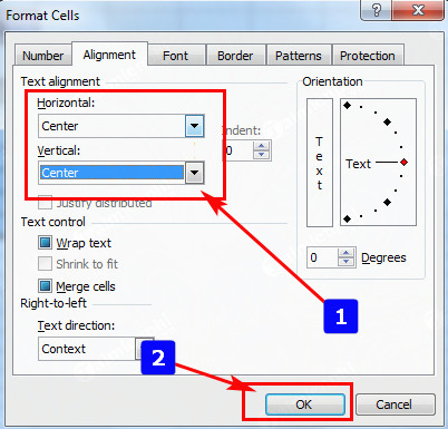 Hướng dẫn căn giữa ô trong Word, Excel