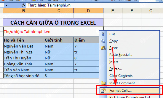 Hướng dẫn căn giữa ô trong Word, Excel