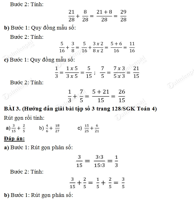 Giải Toán Lớp 4 Trang 128: Hướng Dẫn Chi Tiết Và Đầy Đủ Nhất