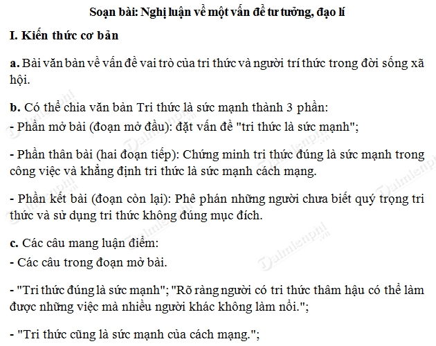 Nghị Luận Về Một Tư Tưởng Đạo Lí Lớp 9 - Những Quan Điểm Sâu Sắc và Bài Học Quý Giá