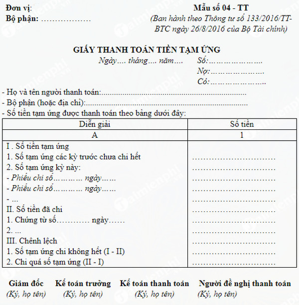 Các Bước Thực Hiện Tạm Ứng Và Hoàn Ứng Chi Tiết