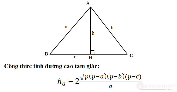 Hướng dẫn tính đường cao trong tam giác cân