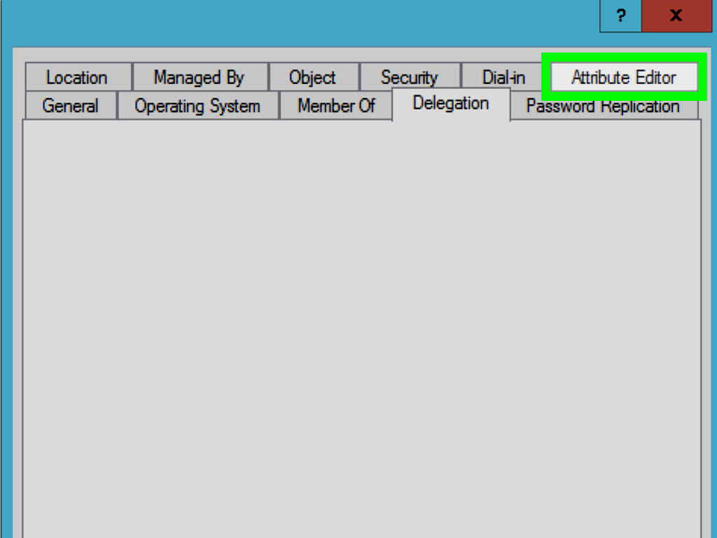 How to Activate Attribute Editor Tab in Active Directory on Windows