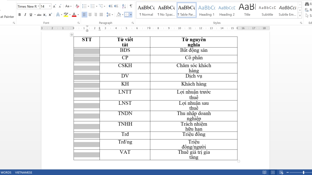Hai cách dễ dàng để thực hiện việc đánh số thứ tự 1.1 1.2 trong Word