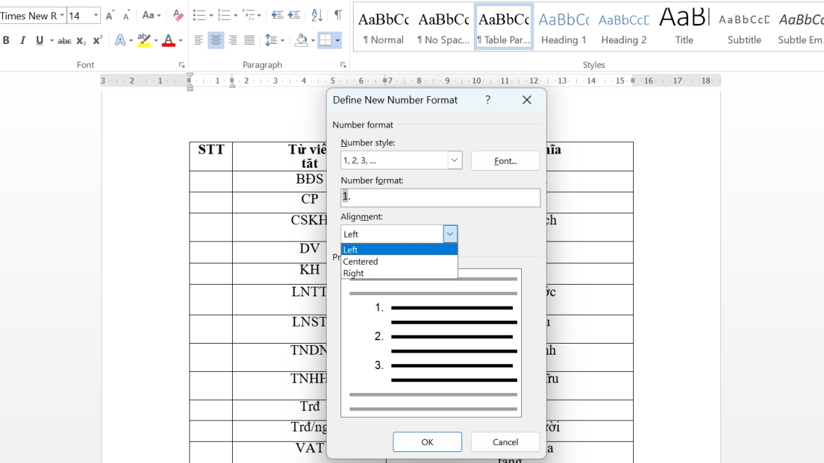 Hai cách dễ dàng để thực hiện việc đánh số thứ tự 1.1 1.2 trong Word
