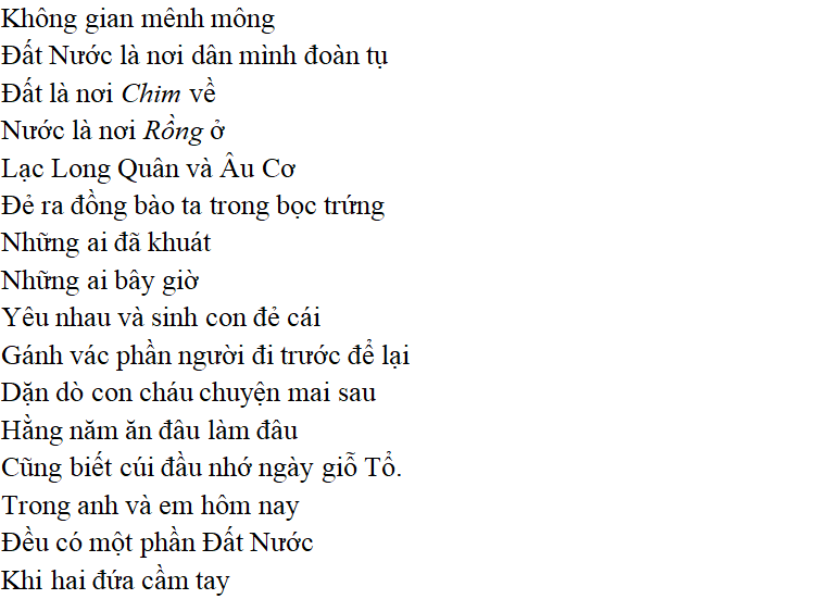 Bài thơ Đất nước (Nguyễn Khoa Điềm) - Tác giả và tác phẩm (mới 2023) - Ngữ văn lớp 12