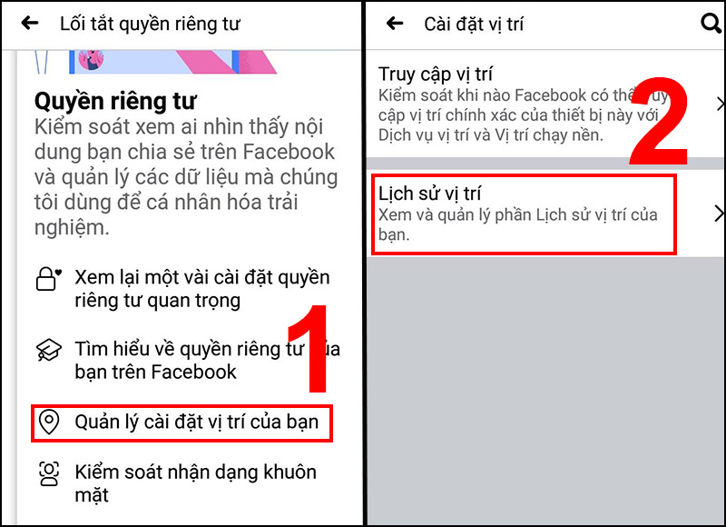 Cách xóa lịch sử đăng nhập trên Facebook trên điện thoại