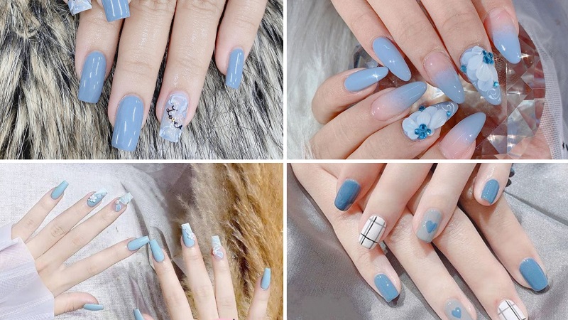 Khám phá 100 mẫu nail màu xanh sành điệu và cuốn hút