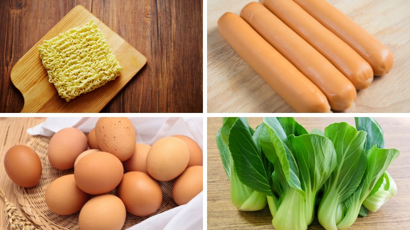 Hướng dẫn làm mì trộn xúc xích bò viên và xúc xích trái tim hấp dẫn, dễ làm