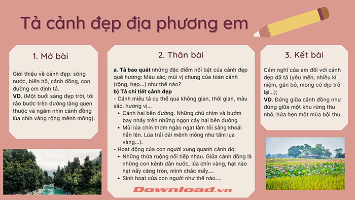 Dàn Ý Tả Cảnh Đẹp Quê Hương Em Lớp 3 - Hướng Dẫn Chi Tiết và Đầy Đủ