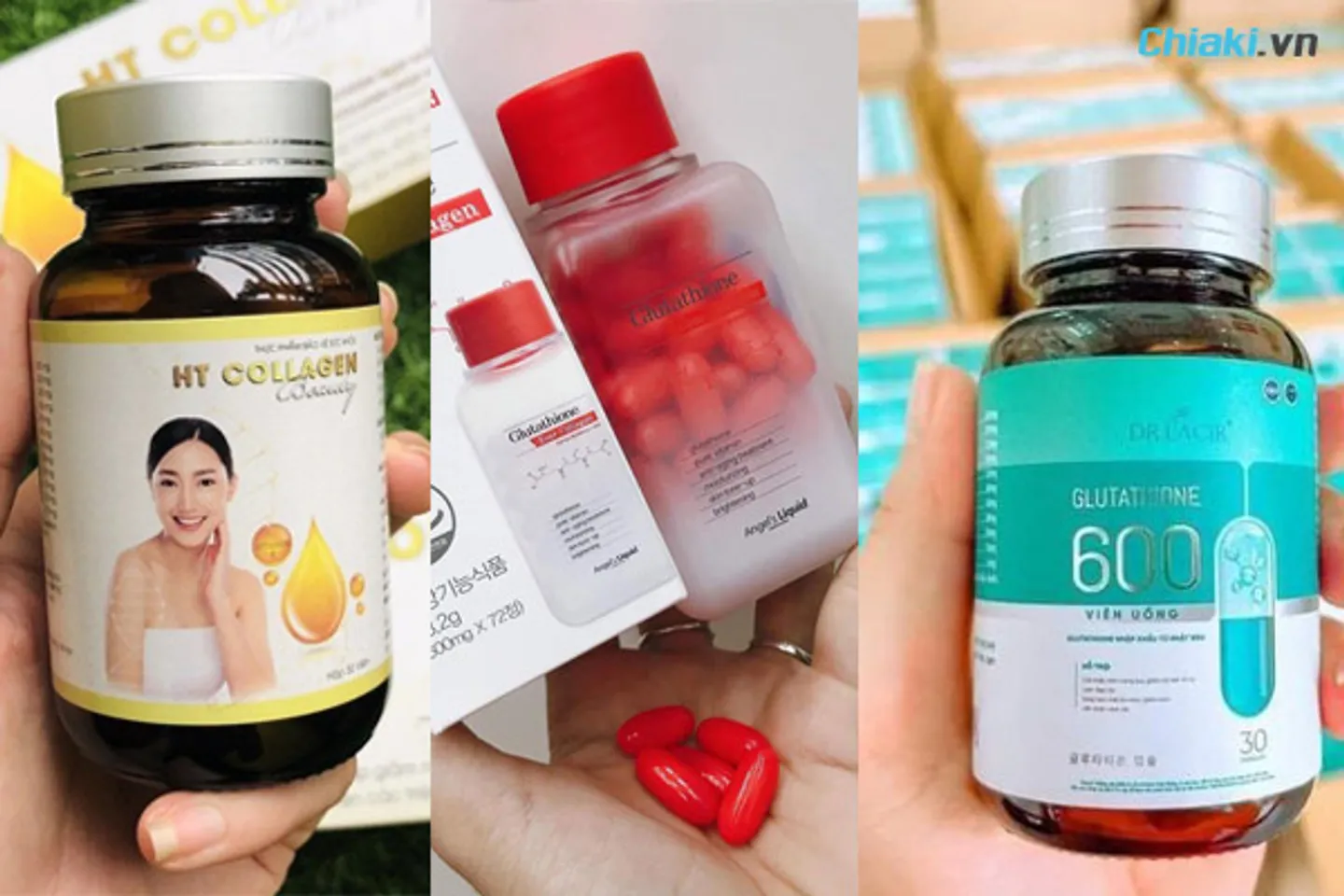 nh gi Top 8 vin ung trng da Glutathione tt nht hin nay