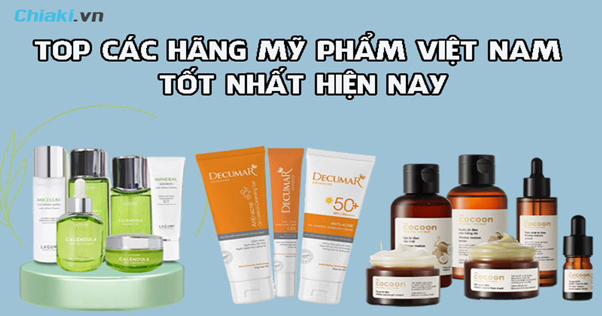Top 12 thương hiệu mỹ phẩm hàng đầu Việt Nam hiện nay
