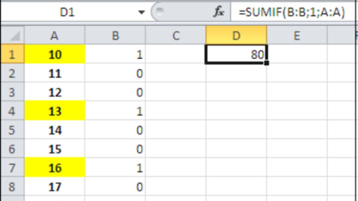 Cách tính tổng các ô không liền nhau trong Excel cách 4 bước 1