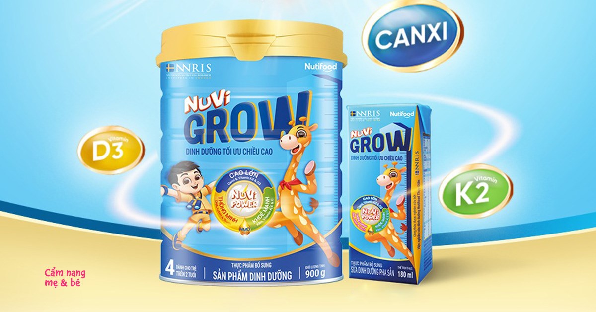 Đánh giá sữa Nuvi Grow có thực sự tốt cho bé? Phù hợp cho độ tuổi nào?